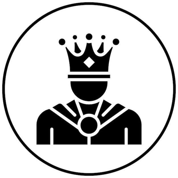El icono del vector rey se puede usar para el conjunto de iconos medievales
