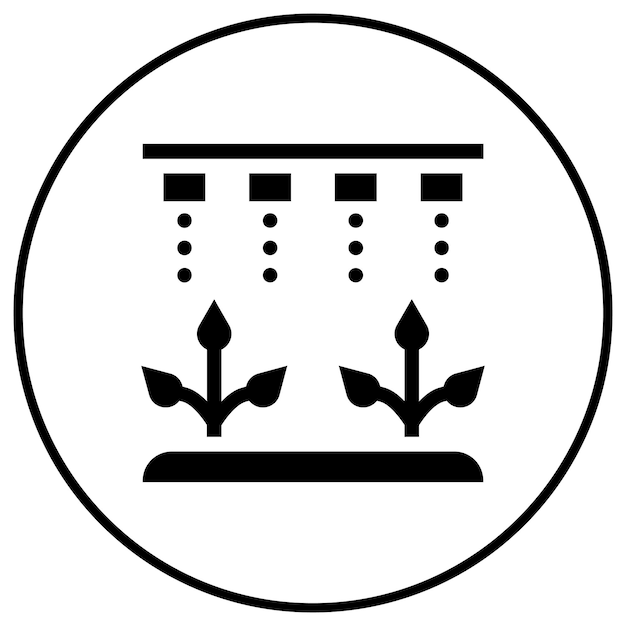 El icono del vector de riego se puede utilizar para el conjunto de iconos de agricultura