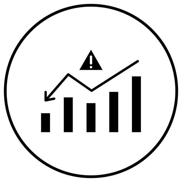 El icono del vector de riesgo empresarial se puede utilizar para el conjunto de iconos de inicio de negocio