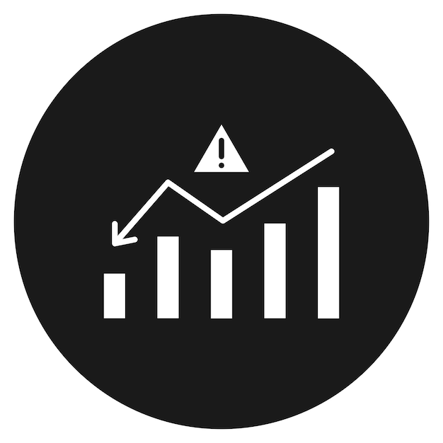 El icono del vector de riesgo empresarial se puede utilizar para el conjunto de iconos de inicio de negocio