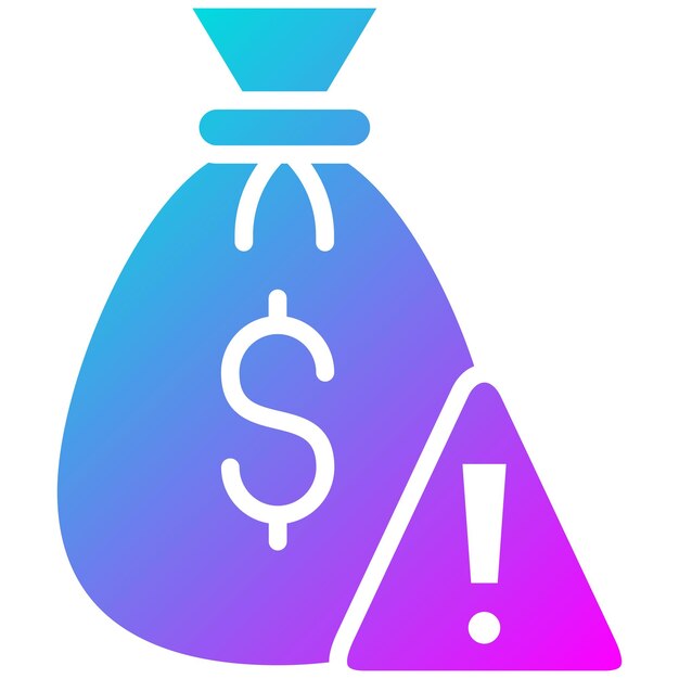 El icono del vector de riesgo financiero puede utilizarse para el conjunto de iconos de gestión de riesgos