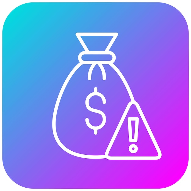 El icono del vector de riesgo financiero puede utilizarse para el conjunto de iconos de gestión de riesgos