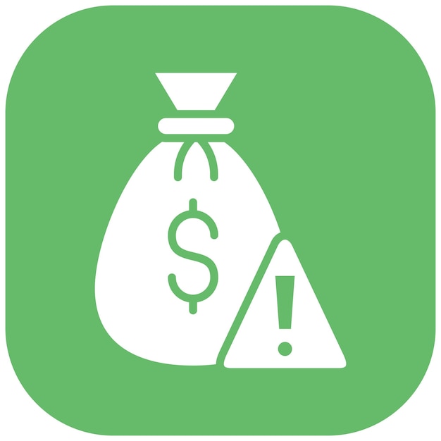 El icono del vector de riesgo financiero puede utilizarse para el conjunto de iconos de gestión de riesgos