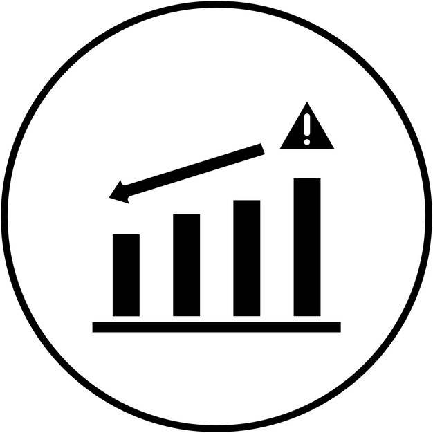 El icono del vector de riesgo de inversión se puede utilizar para el conjunto de iconos de emprendimiento