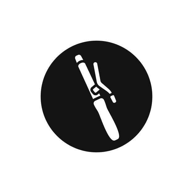 Icono de vector de rizador de pelo