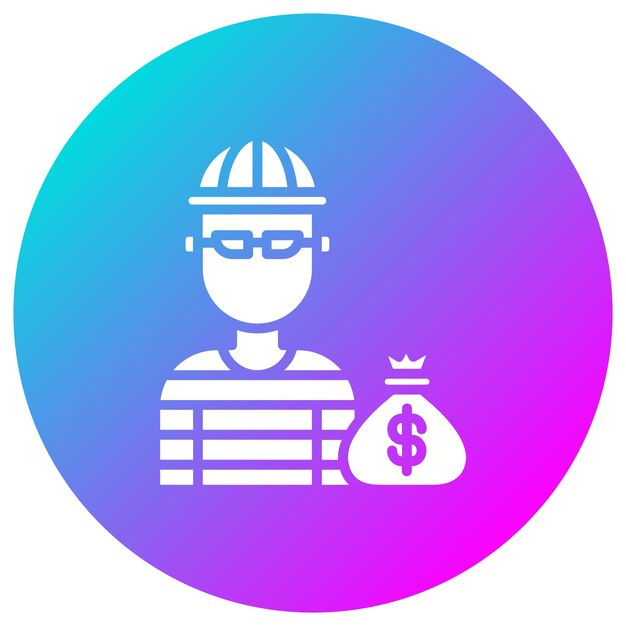 El icono del vector de robo se puede usar para el conjunto de iconos de Crimen y Ley