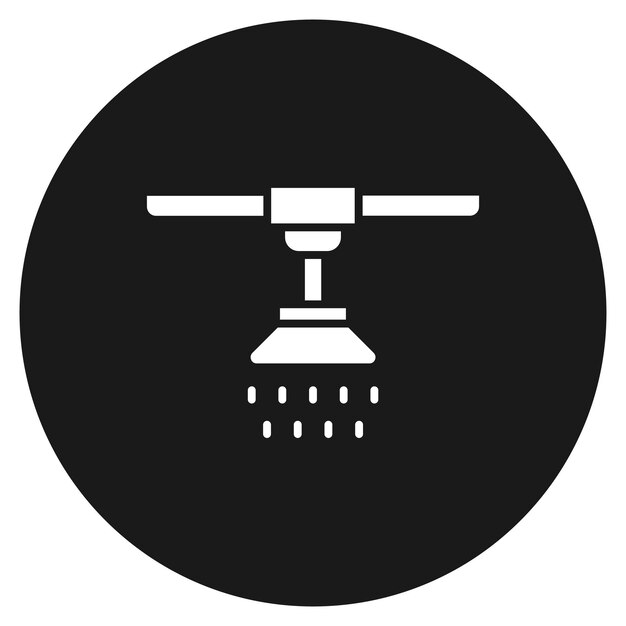 El icono del vector de rociadores se puede utilizar para el conjunto de iconos de protección y seguridad
