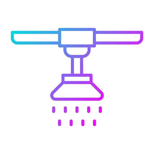 El icono del vector de rociadores se puede utilizar para el conjunto de iconos de protección y seguridad