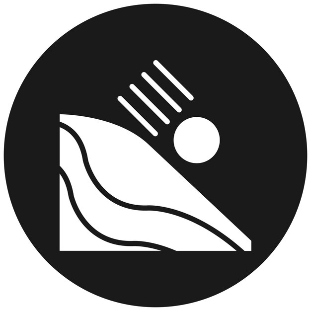 El icono del vector rodante se puede utilizar para el conjunto de iconos de física
