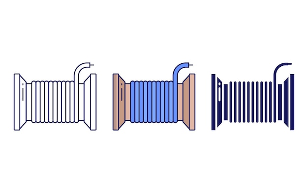 Icono de vector de rollo de alambre