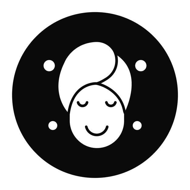 El icono del vector de rostro limpio se puede usar para el conjunto de iconos de cuidado de la piel