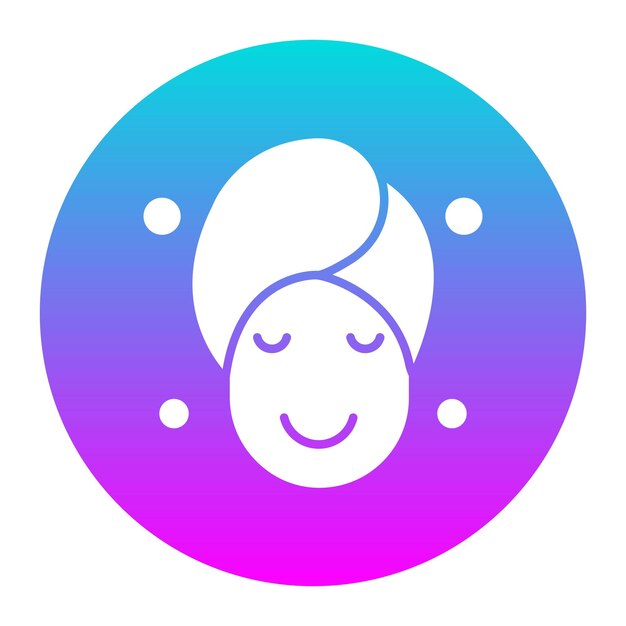 El icono del vector de rostro limpio se puede usar para el conjunto de iconos de cuidado de la piel
