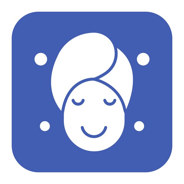 El icono del vector de rostro limpio se puede usar para el conjunto de iconos de cuidado de la piel