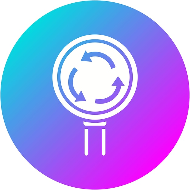 El icono del vector de la rotonda se puede utilizar para el conjunto de iconos de las señales de tráfico