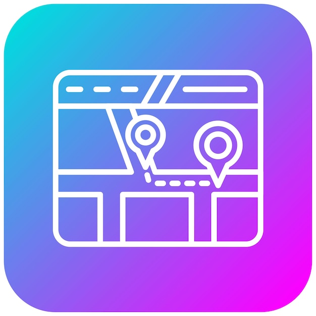 El icono del vector de ruta del mapa se puede utilizar para el conjunto de iconos de marketing web