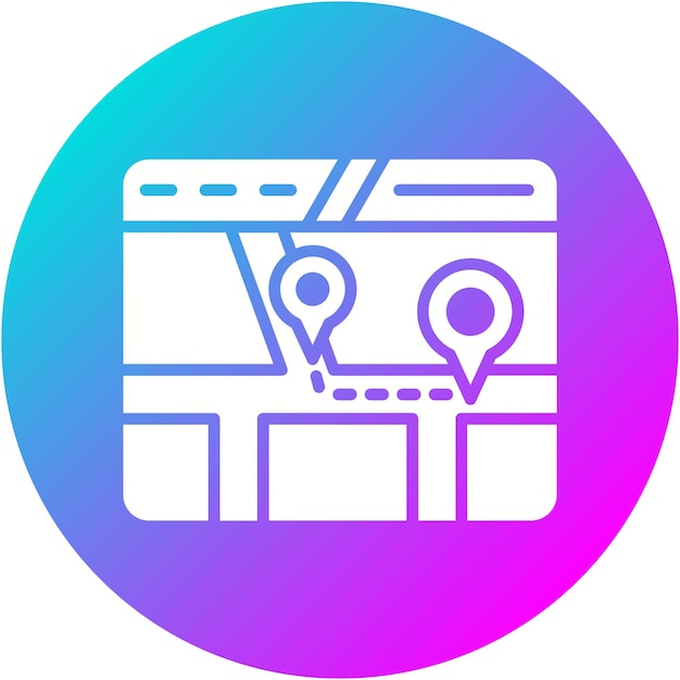 El icono del vector de ruta del mapa se puede utilizar para el conjunto de iconos de marketing web