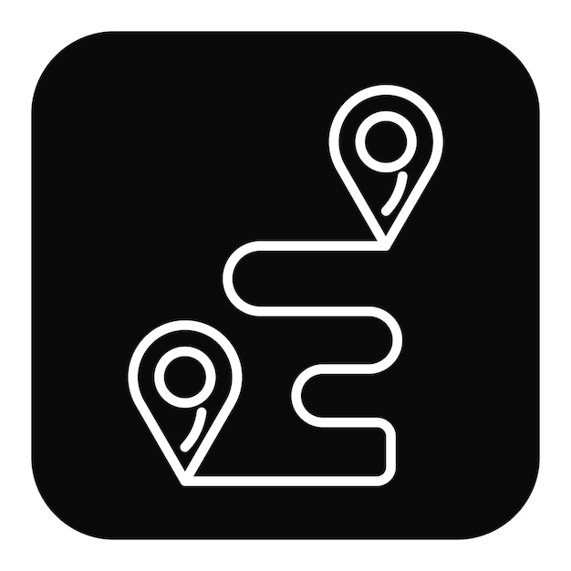 El icono del vector de ruta se puede utilizar para el conjunto de iconos del ferrocarril