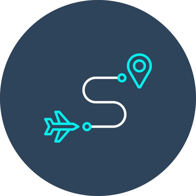El icono del vector de ruta se puede utilizar para el conjunto de iconos de inmigración