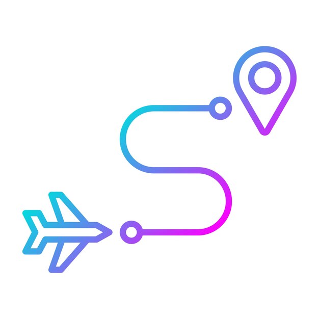 El icono del vector de ruta se puede utilizar para el conjunto de iconos de inmigración