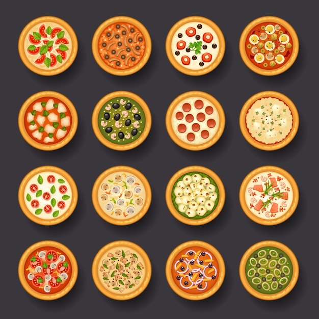 icono de vector sabroso pizza