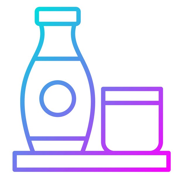 El icono del vector de sake se puede usar para el conjunto de iconos de World Cuisine