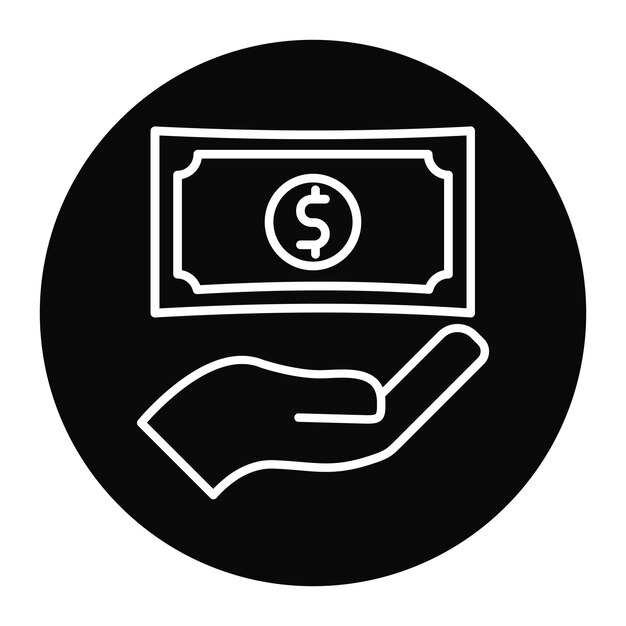 El icono del vector salarial se puede utilizar para el conjunto de iconos de búsqueda de empleo