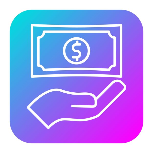 El icono del vector salarial se puede utilizar para el conjunto de iconos de búsqueda de empleo