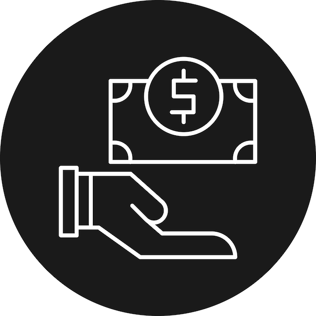 El icono del vector salario se puede utilizar para el conjunto de iconos de banca y finanzas