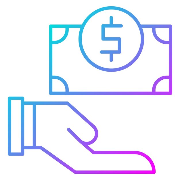 El icono del vector salario se puede utilizar para el conjunto de iconos de banca y finanzas
