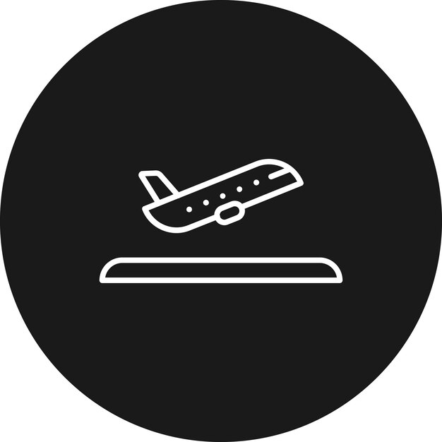 El icono del vector de salida del avión se puede utilizar para el conjunto de iconos de inmigración