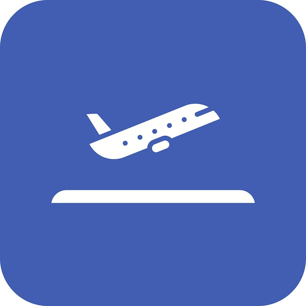 El icono del vector de salida del avión se puede utilizar para el conjunto de iconos de inmigración