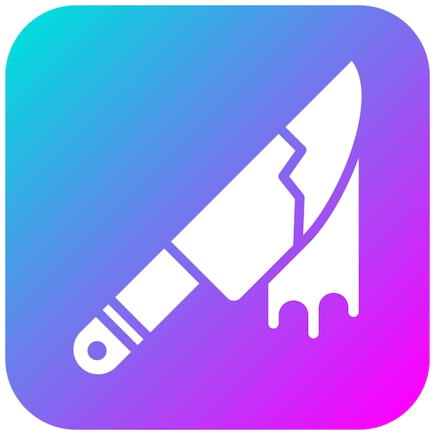 El icono del vector de sangre del cuchillo se puede usar para el conjunto de iconos de Halloween