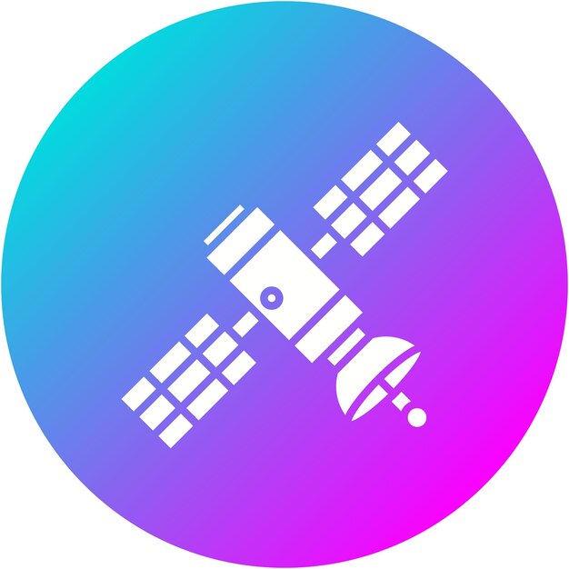 El icono del vector de satélite espacial se puede utilizar para el conjunto de iconos de Smart City