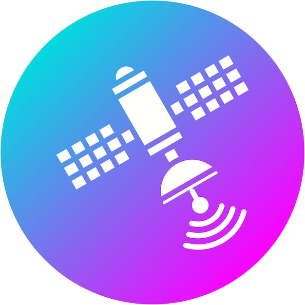 El icono del vector de satélite se puede utilizar para el conjunto de iconos de mapa y navegación