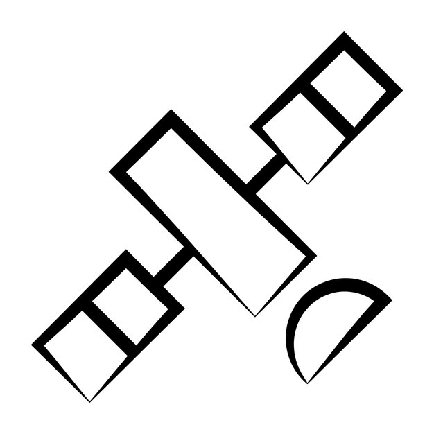 Icono del vector de los satélites