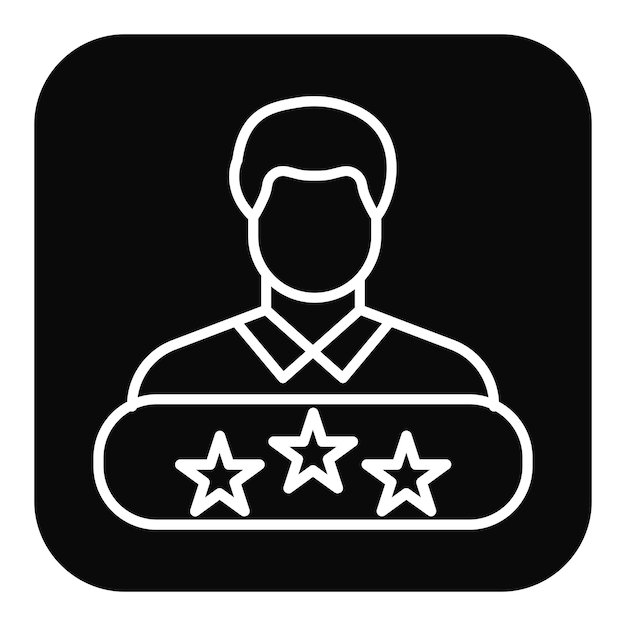 El icono del vector de satisfacción se puede utilizar para el conjunto de iconos de comentarios del cliente