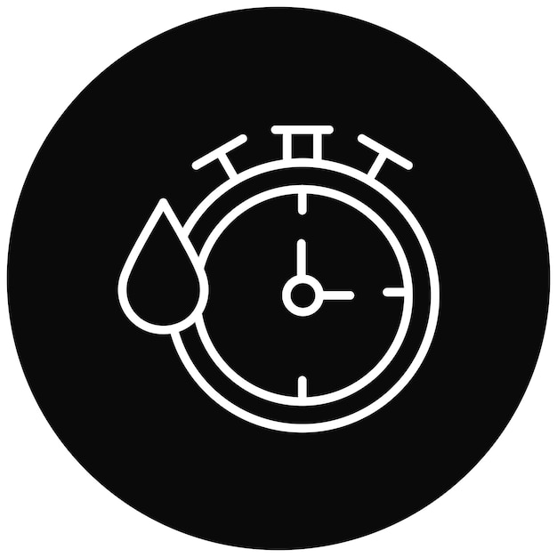 El icono de vector seco rápido se puede usar para el conjunto de iconos de características de tela
