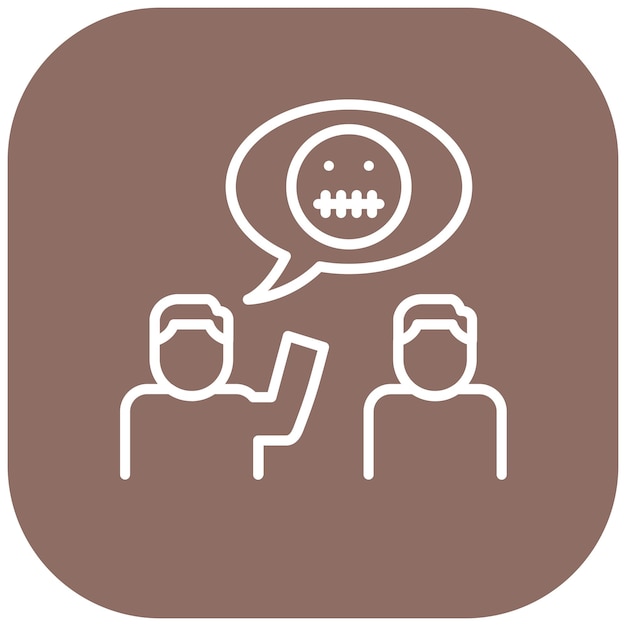 El icono del vector secreto de amigos se puede usar para el conjunto de iconos de amistad
