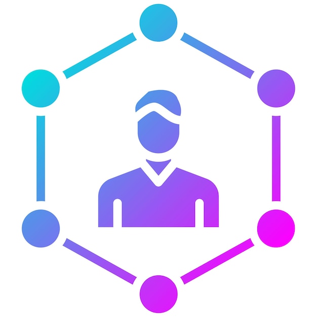 El icono del vector de segmentación de red se puede utilizar para el conjunto de iconos de red