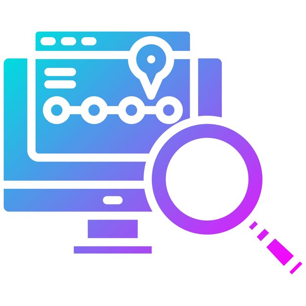 El icono del vector de seguimiento se puede utilizar para el conjunto de iconos de Business Analytics