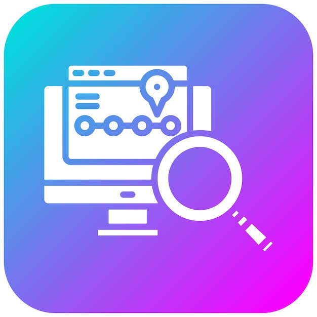 El icono del vector de seguimiento se puede utilizar para el conjunto de iconos de Business Analytics