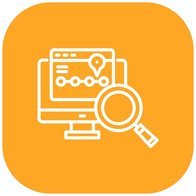El icono del vector de seguimiento se puede utilizar para el conjunto de iconos de Business Analytics