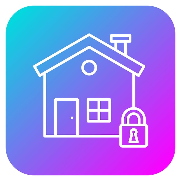 El icono del vector de seguridad de la casa se puede usar para el conjunto de iconos de protección y seguridad