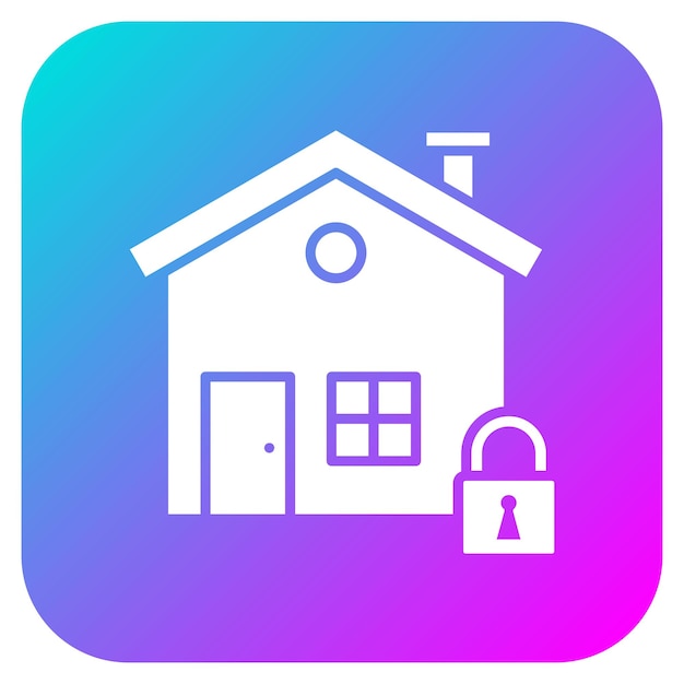 El icono del vector de seguridad de la casa se puede usar para el conjunto de iconos de protección y seguridad