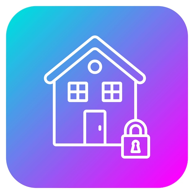 El icono del vector de seguridad de la casa se puede utilizar para el conjunto de iconos de bienes raíces