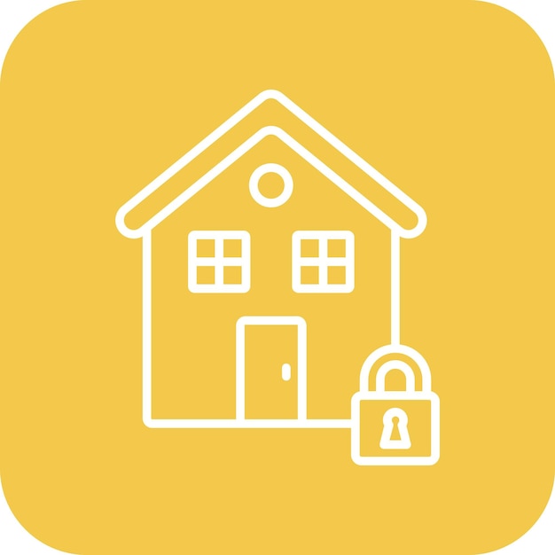 El icono del vector de seguridad de la casa se puede utilizar para el conjunto de iconos de bienes raíces