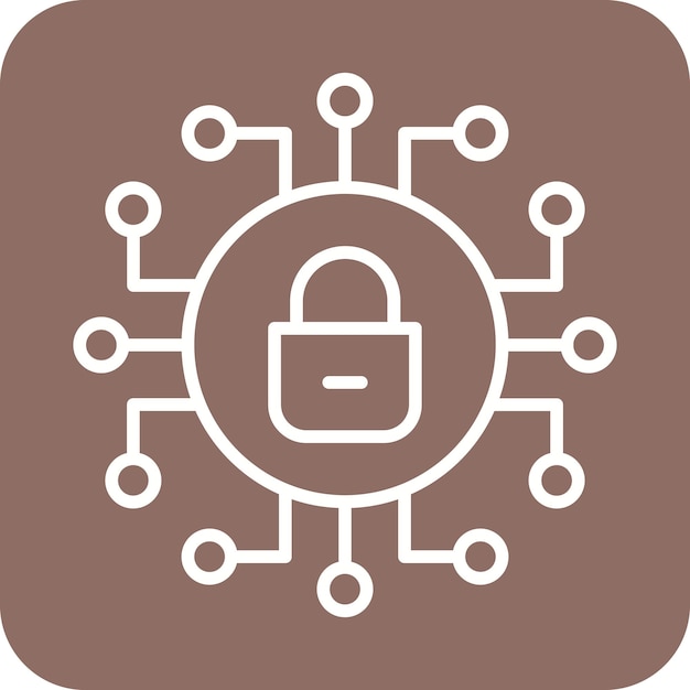 El icono del vector de seguridad cibernética se puede utilizar para el conjunto de iconos de alojamiento web