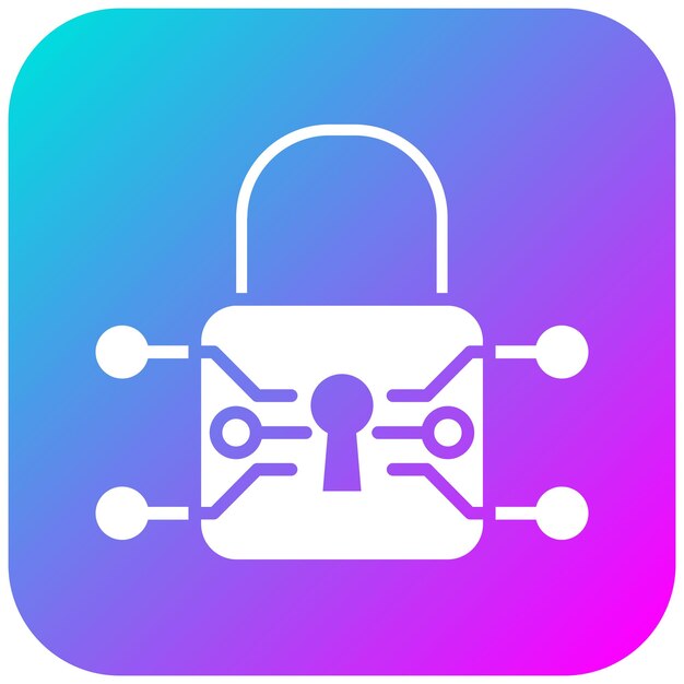 El icono del vector de seguridad cibernética se puede utilizar para el conjunto de iconos de biometría