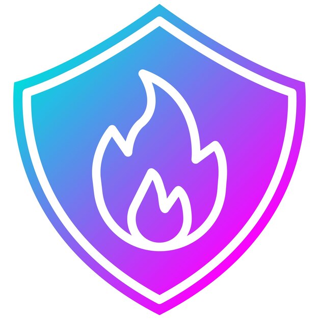 El icono del vector de seguridad contra incendios puede utilizarse para el conjunto de iconos de gestión de riesgos