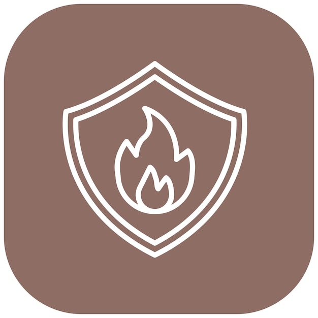 El icono del vector de seguridad contra incendios puede utilizarse para el conjunto de iconos de gestión de riesgos